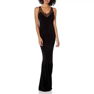 Norma Kamali racer back fishtail gown
